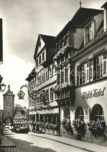 Rothenburg Tauber Hotel Goldener Hirsch Die Blaue Terrasse Tor Kat. Rothenburg ob der Tauber