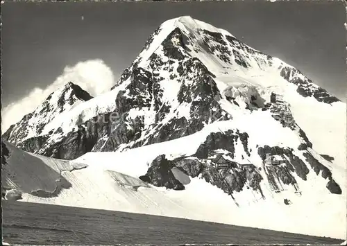 Jungfraujoch mit Eiger und Moench Berner Alpen Kat. Jungfrau