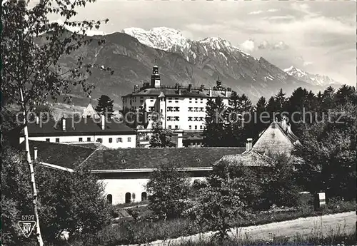 Innsbruck Schloss Amras mit Bettelwurf Alpen Kat. Innsbruck