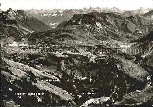 Schroecken Vorarlberg und Umgebung Lechtaler Alpen Fliegeraufnahme Kat. Schroecken