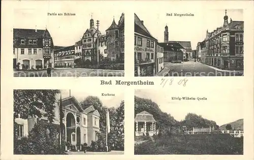 Bad Mergentheim Schloss Koenig Wilhelm Quelle Kurhaus  Kat. Bad Mergentheim