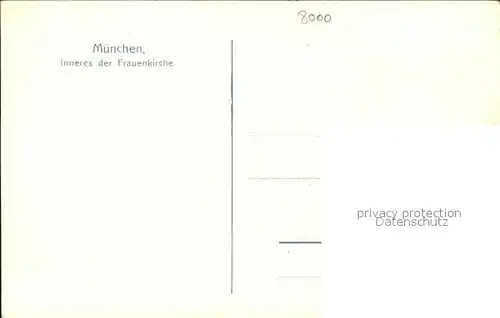 Muenchen Inneres Frauenkirche Kat. Muenchen