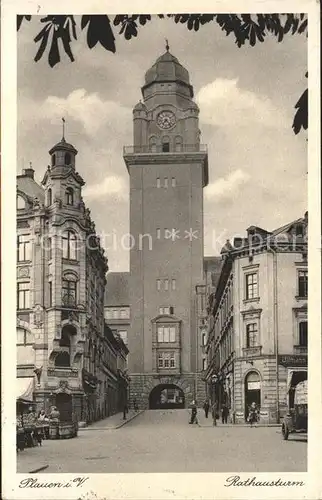 Plauen Vogtland Rathausturm  Kat. Plauen