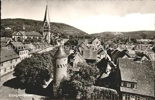 Ettlingen Lauerturm Herz Jesu Kirche Albtal Kat. Ettlingen