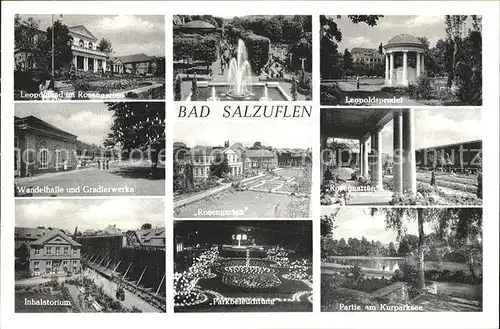 Bad Salzuflen Leopoldbad Rosengarten Wandelhalle Gradierwerke Inhalatorium  Kat. Bad Salzuflen