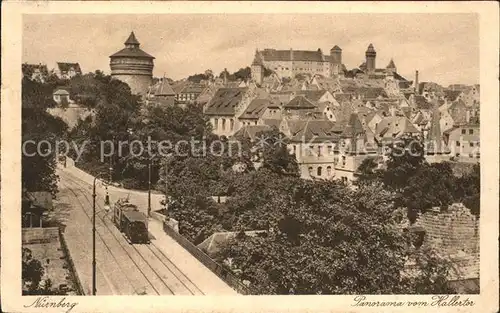 Nuernberg vom Hallertor Strassenbahn Kat. Nuernberg