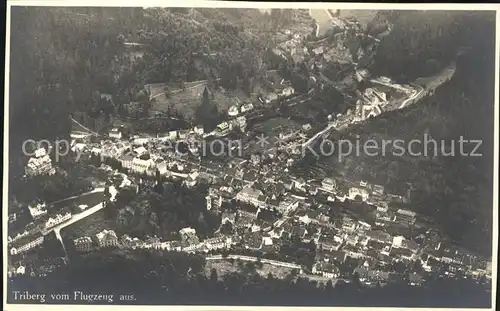 Triberg Schwarzwald Fliegeraufnahme Kat. Triberg im Schwarzwald