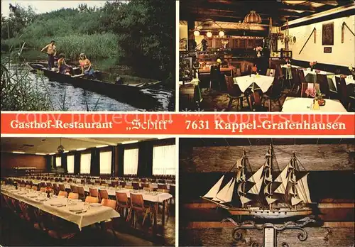Kappel Grafenhausen Gasthof Restaurant Schiff Boot  Kat. Kappel Grafenhausen