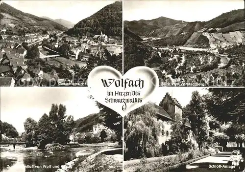 Wolfach Schloss Anlage Zusammeschluss Wolf Kinzig Kat. Wolfach Schwarzwald