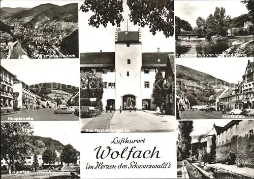 Wolfach Fuerstenberger Tor Marktplatz Hauptstrasse Kurgarten Kat. Wolfach Schwarzwald