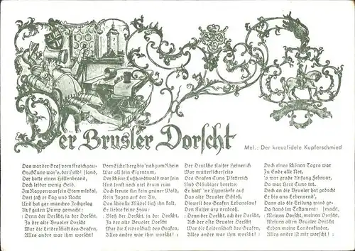 Bruchsal Brusler Dorscht Lied Ritter  Kat. Bruchsal