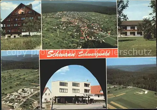 Schwann Fliegeraufnahme Volksbank Gasthaus  Kat. Straubenhardt