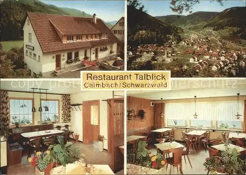 Calmbach Enz Restaurant Talblick Kat. Bad Wildbad
