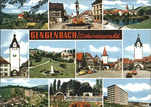 Gengenbach Tor Springbrunnen Schwimmbad  Kat. Gengenbach Schwarzwald