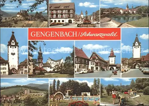 Gengenbach Tor Kirche Schwimmbad  Kat. Gengenbach Schwarzwald