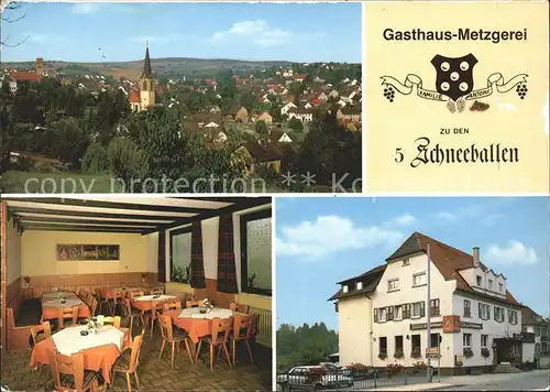 Flehingen Gasthaus Metzgerei zu den 5 Schneeballen Kat. Oberderdingen