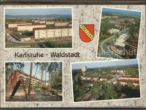 Waldstadt Karlsruhe Teilansichten Spielplatz Kat. Karlsruhe