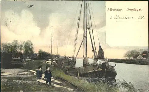 Alkmaar Doodegat Schiff Kinder Kat. Alkmaar