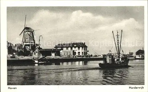 Harderwijk Haven Hafen Fischkutter Windmuehle Kat. Harderwijk