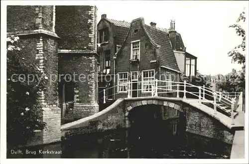 Delft Brug Kerkstraat Bruecke Kat. Delft