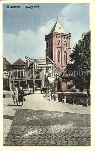 Kampen Niederlande Burgwal Brug Bruecke Turm Kat. Kampen