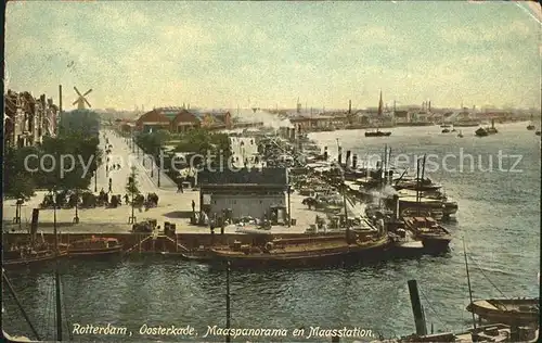 Rotterdam Oosterkade Maaspanorama en Station Schiffe Kat. Rotterdam