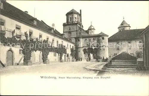 Wuerzburg Feste Marienberg Eingang zum Burghof Kat. Wuerzburg