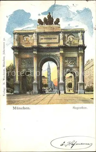 Muenchen Siegestor Kat. Muenchen