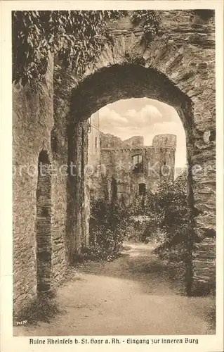 St Goar Ruine Rheinfels Eingang zur inneren Burg Kat. Sankt Goar