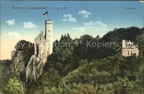 Honau Lichtenstein Schloss Forsthaus Kat. Lichtenstein