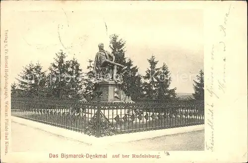 Rudelsburg Bismarck Denkmal Kat. Bad Koesen