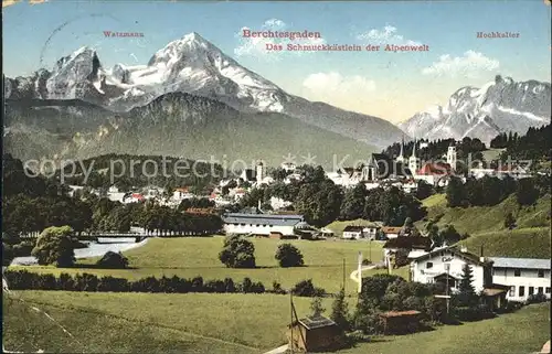 Berchtesgaden Schmuckkaestlein der Alpenwelt mit Watzmann und Hochkalter Kat. Berchtesgaden