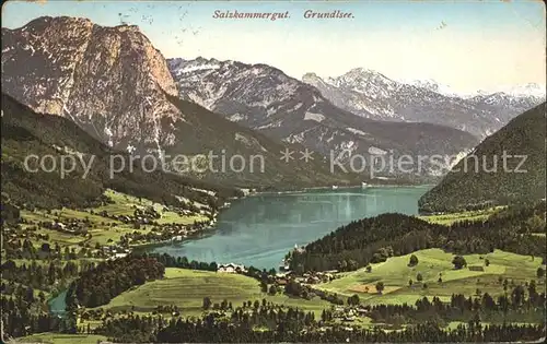 Grundlsee Steiermark Panorama Alpensee Salzkammergut Kat. Grundlsee