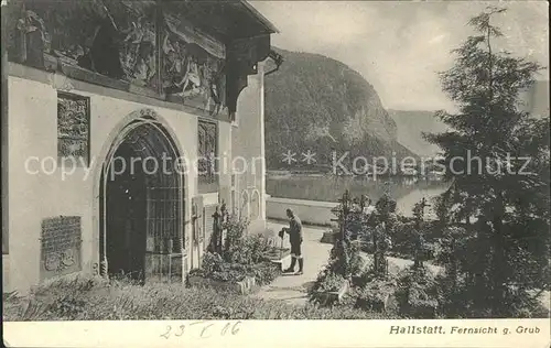 Hallstatt Salzkammergut Fernsicht gegen Grub Hallstaetter See Kat. Hallstatt