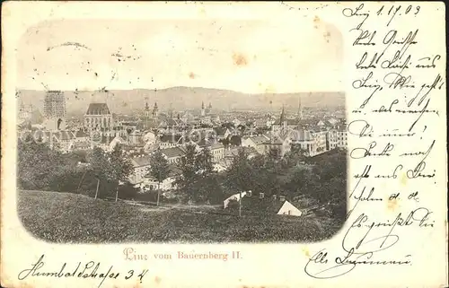 Linz Donau Panorama Blick vom Bauernberg II Kat. Linz