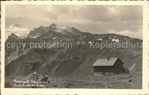 Tuxerjochhaus Schutzhuette Tuxer Alpen Kat. Finkenberg