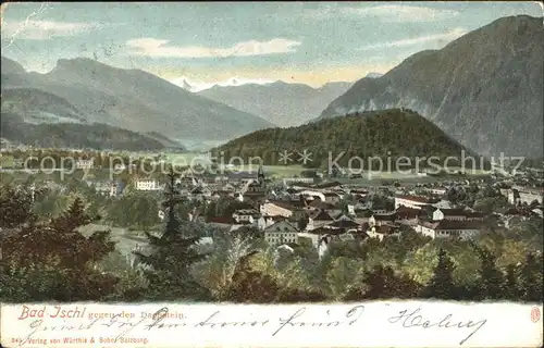 Bad Ischl Salzkammergut Gesamtansicht mit Alpenpanorama Kat. Bad Ischl