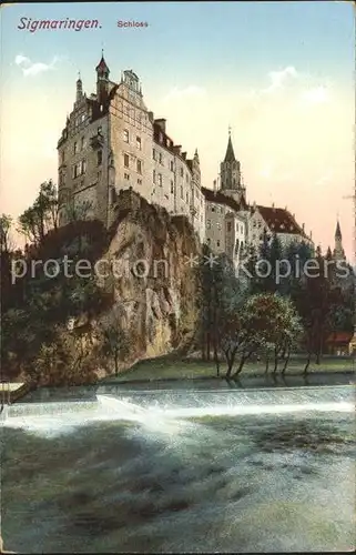 Sigmaringen Schloss Donauwehr Kat. Sigmaringen