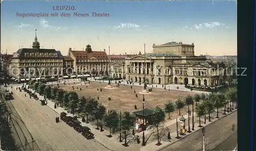 Leipzig Augustusplatz mit dem Neuen Theater Opernhaus Kat. Leipzig