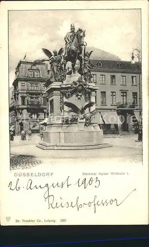 Duesseldorf Denkmal Kaiser Wilhelm I Reiterstandbild Kat. Duesseldorf