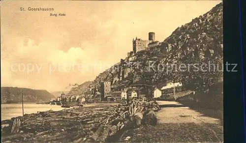 St Goarshausen Burg Katz am Rhein Kat. Sankt Goarshausen