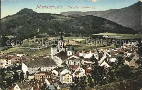 Mariazell Steiermark Teilansicht mit Basilika Kat. Mariazell