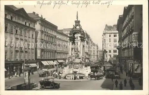 Wien Hoher Markt gegen Wipplingerstrasse Vermaehlungsbrunnen Kat. Wien