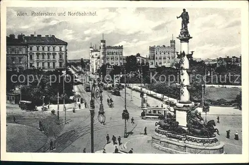 Wien Praterstern Nordbahnhof Tegetthoff Denkmal Kat. Wien