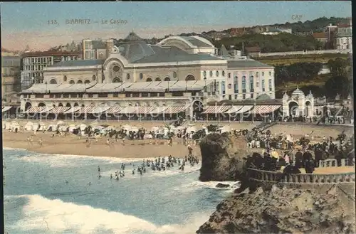 Biarritz Pyrenees Atlantiques Le Casino La Plage Kat. Biarritz