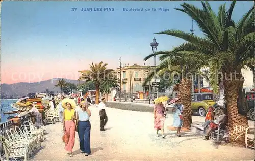 Juan les Pins Boulevard de la Plage Palmiers Kat. Antibes