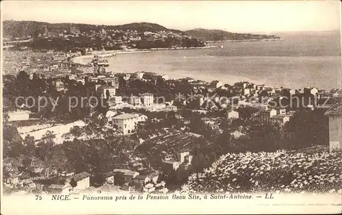 Nice Alpes Maritimes Panorama pris de la Pension Beau Site a Saint Antoine Kat. Nice