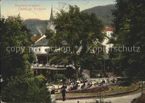 Badenweiler Partie im Kurpark Kat. Badenweiler