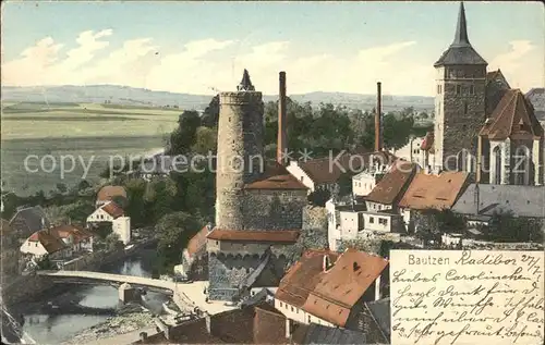 Bautzen Alte Wasserkunst Michaeliskirche Wahrzeichen Kat. Bautzen