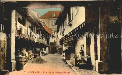 Colmar Haut Rhin Elsass Rue de la Maison Rouge Kat. Colmar